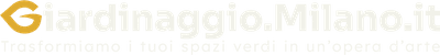 logo giardinaggio milano sfondo scuro