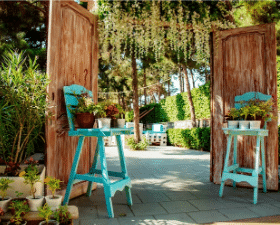 arredare giardino rustico